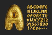 Balloon Glitter Font, a Font by Handmadefont (Thumbnail 2 of 9)