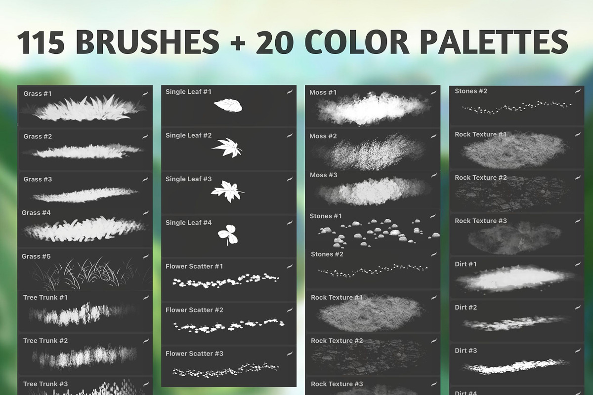 Environment Brushes for Procreate, a Brush Add-On by ArtbyHien (Photo 6 of 8)