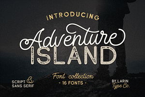 Adventure Island, a Script Font by Larin Type Co.