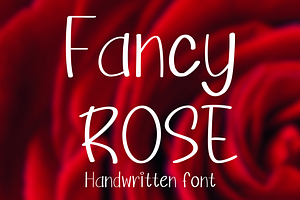 Fancy rose, a Handwritten Font by Petal Pixels