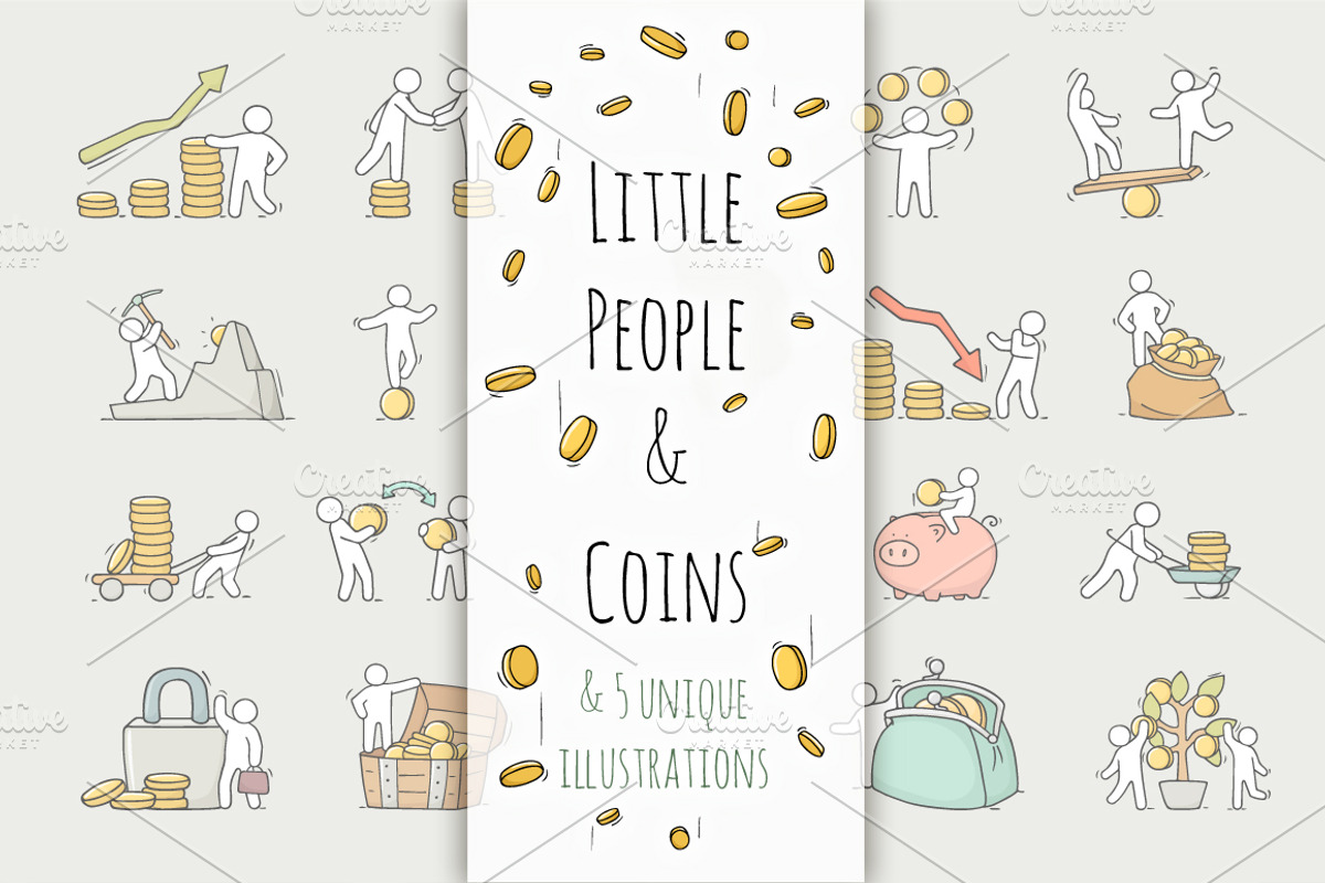Little People and coins, a Finance Illustration by Sapunkele (Photo 1 of 2)