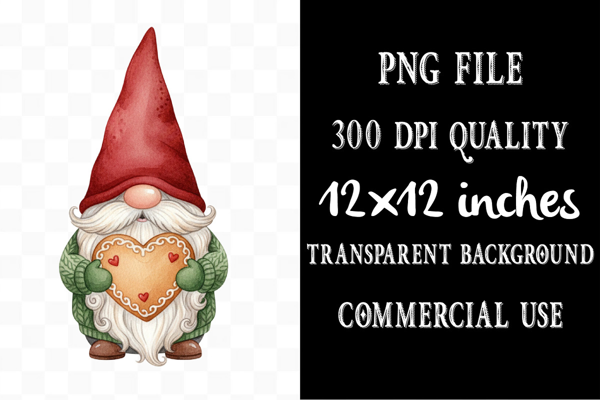 Winter Gnome Sublimation Clipart, an Illustration by Designking (Photo 4 of 5)