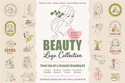 Floral Line Art Beauty Branding Kit, a Branding & Logo Template by Lettering_Logo (Thumbnail 1 of 19)