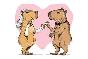 Cute Capybaras Wedding