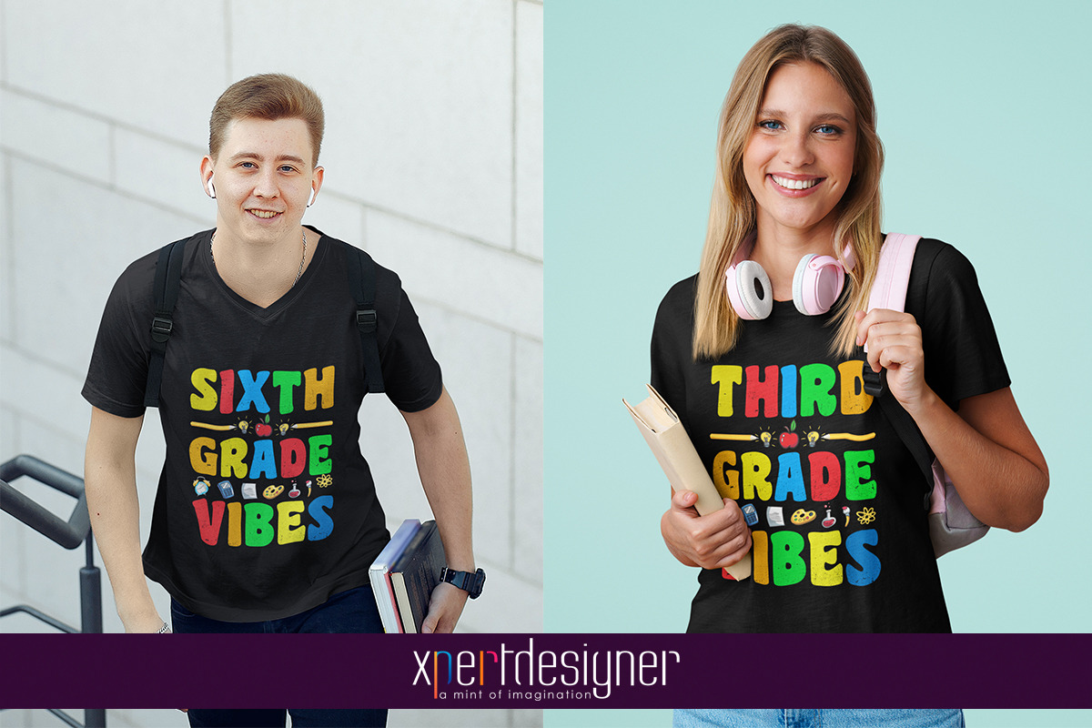 Back to School 1st - 7th Grade Vibes, an Education Illustration by XPERTDESIGNER (Photo 2 of 3)