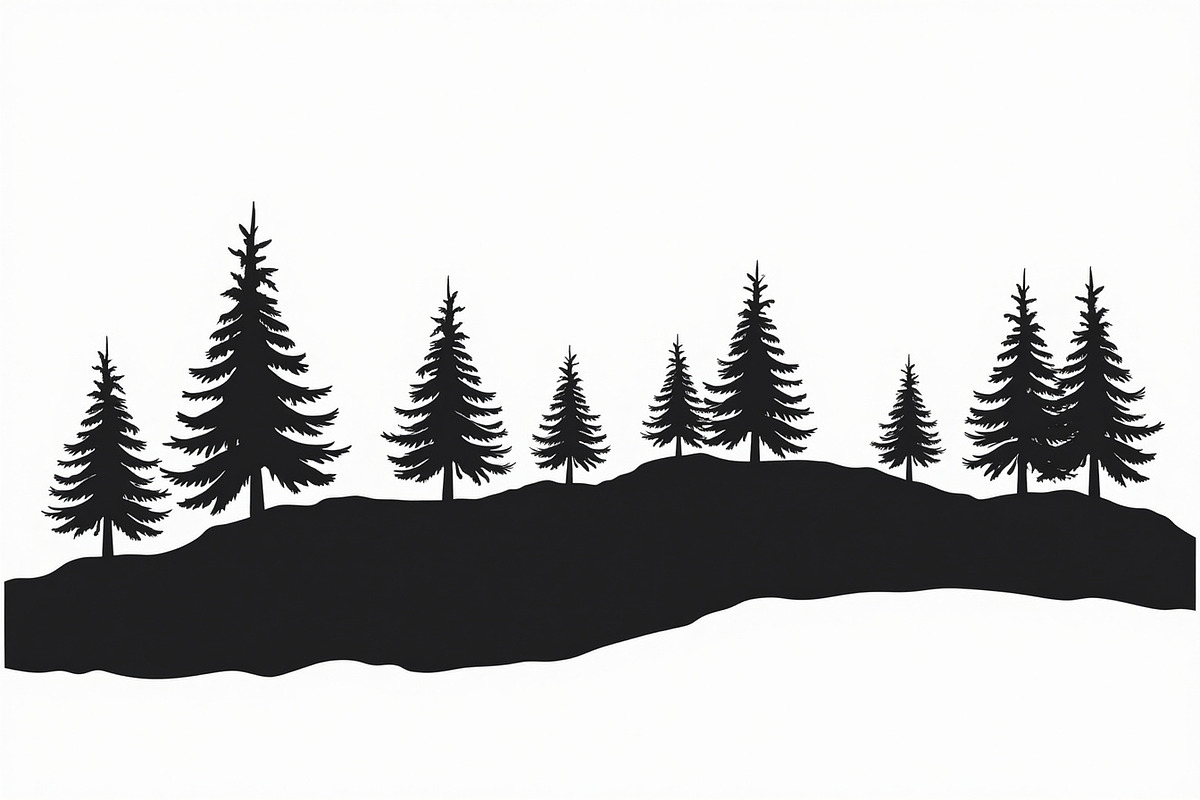 Pine Forest Silhouette Bundle, a Graphic by Creativeshirt (Photo 10 of 14)