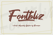 Fontbliz Script Brush, a Script Font by khurasan (Thumbnail 1 of 7)