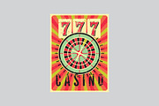 Casino vintage poster., a Decorative Illustration by PoPaShop (Thumbnail 14 of 15)