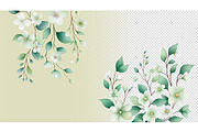 Floral Watercolor Clipart, a Decorative Illustration by BazziBa♥ (Thumbnail 9 of 12)