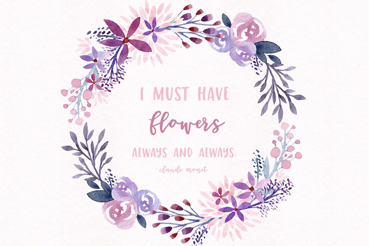 Watercolor Leaves and Florals Kit, a Texture Illustration by Every Tuesday (Photo 5 of 8)