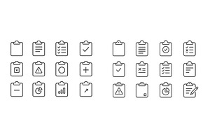 Collection of checklist icons, a Business Photo by ZinetroN