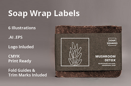 4 Soap Wrap Labels ( +2 Free ), a Templates & Theme by MHLY