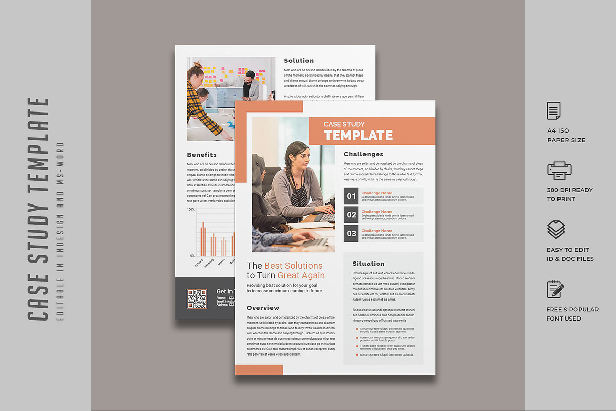 533. Case Study Template, a Stationery Template by CreativeRezwan (Photo 3 of 3)