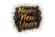 Vintage New Year's Eve clipart, a Seasonal Illustration by Creative design (Thumbnail 6 of 7)