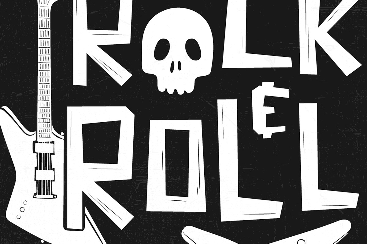 VECTOR SET OF 12X ROCK&ROLL GRAPHICS, an Illustration by ulasokuyucu (Photo 3 of 13)