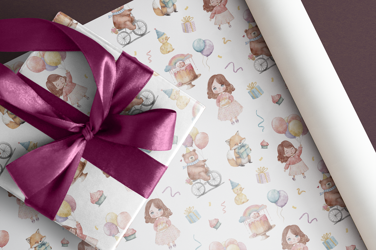 Happy Birthday watercolor collection, a Decorative Illustration by AlineArtStore (Photo 13 of 13)