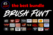 Brush Font Bundle 45 Fonts, a Blackletter Font by AMINMARIO (Thumbnail 1 of 45)