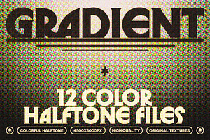 Color Halftone Gradient Textures