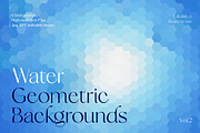 6 Blue Water Geometric Backgrounds, a Pattern Graphic by Tori Design (Thumbnail 1 of 8)