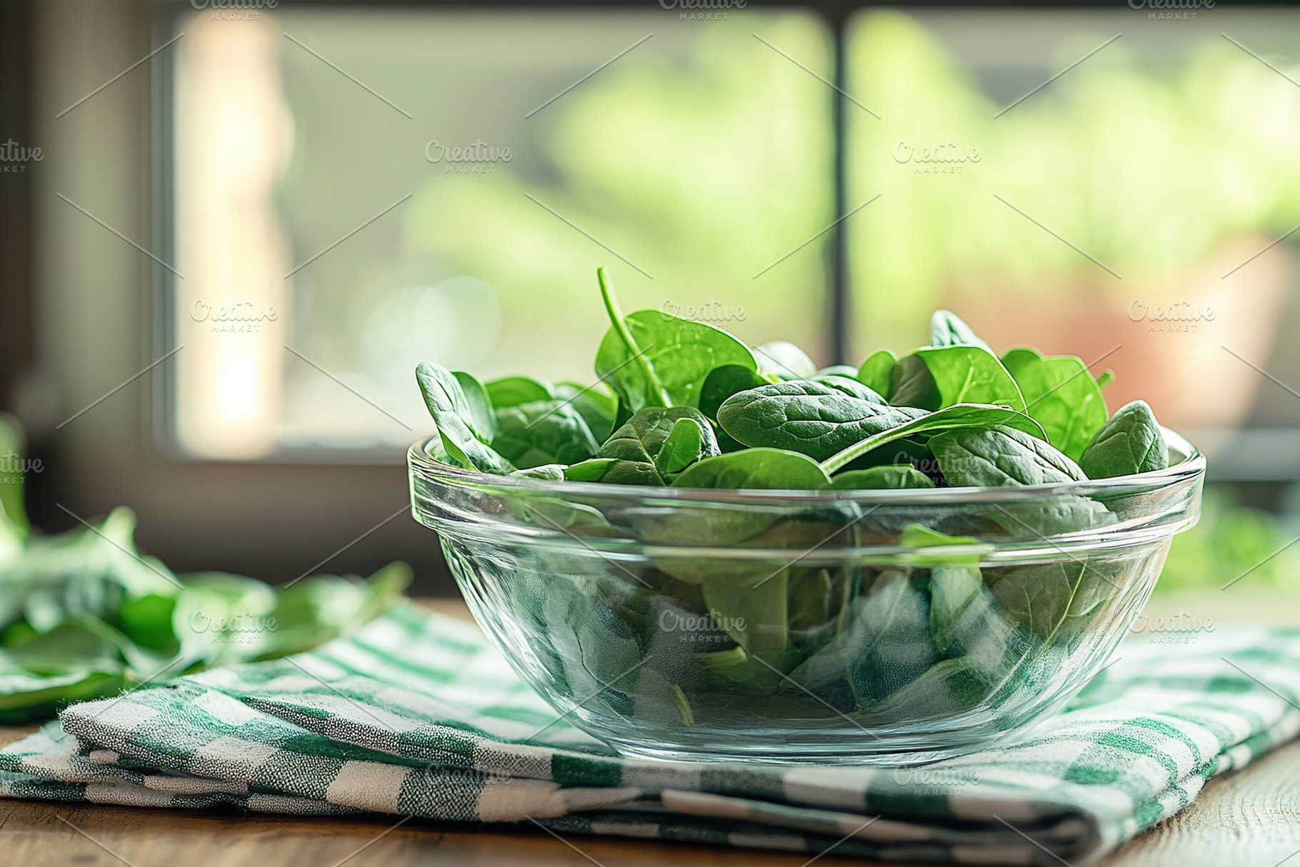 Fresh basil leaves in bowl, healthy food, a Food & Drink Photo by AlyaAnd