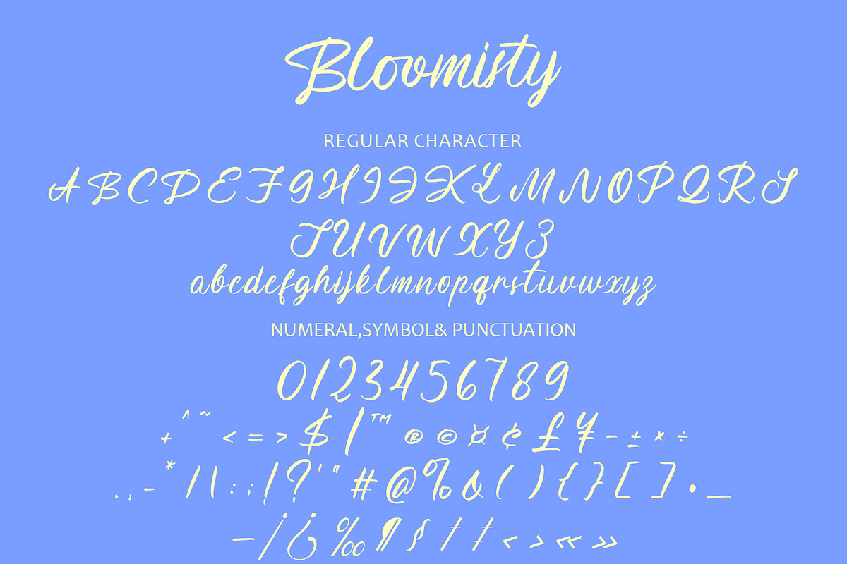 Bloomisty – Brush Handwritten Font, a Handwritten Font by MERCI STUDIO (Photo 8 of 8)