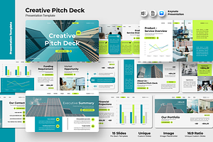 Creative Pitch Deck Keynote Template, a Presentation Template by Iqsiart Studio