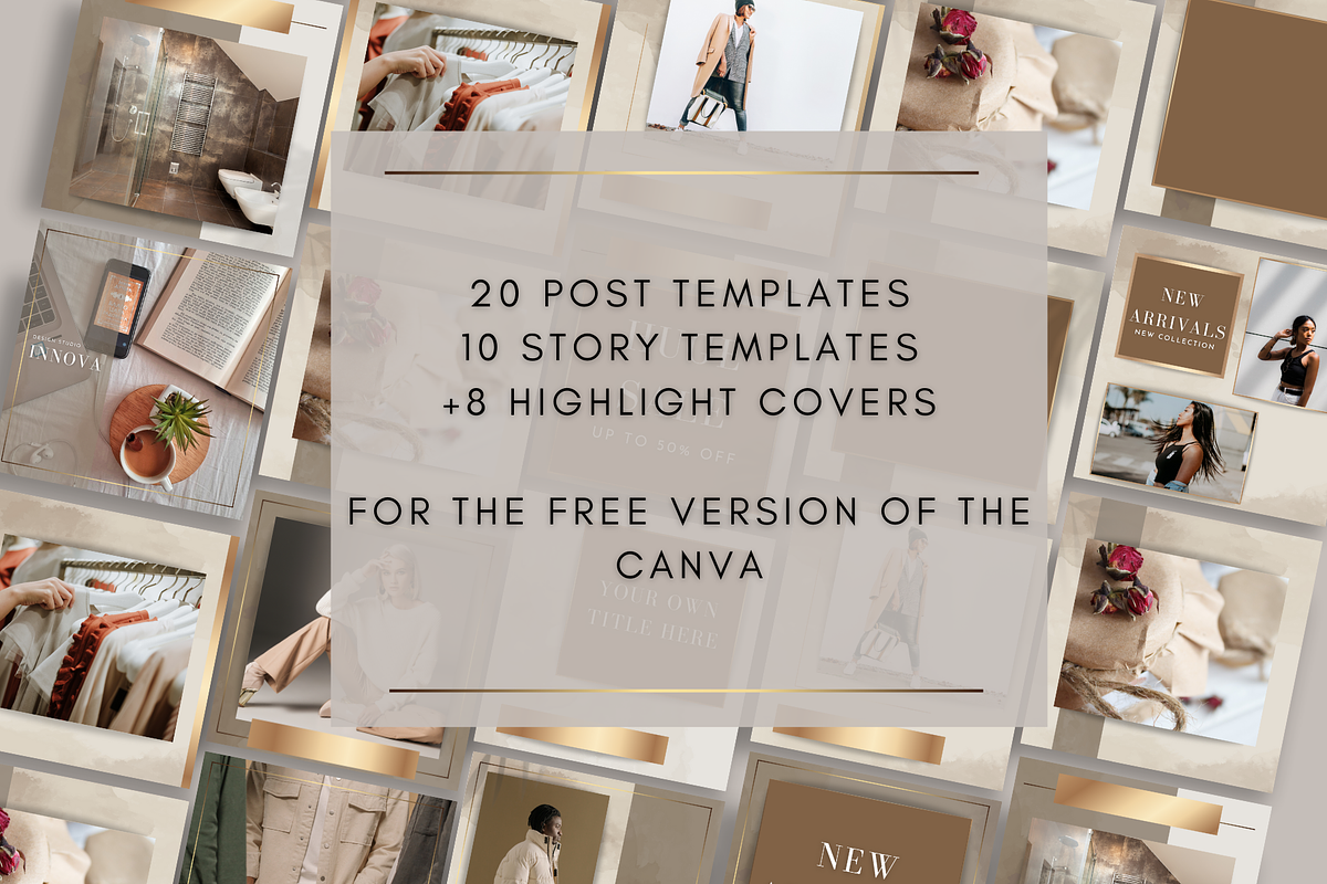 Beige Instagram Template for Canva, a Social Media Template by Innova Studio (Photo 2 of 8)