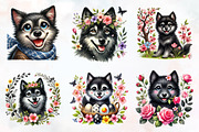 Spring black Wolf clipart, an Illustration by RobertsArt (Thumbnail 4 of 7)