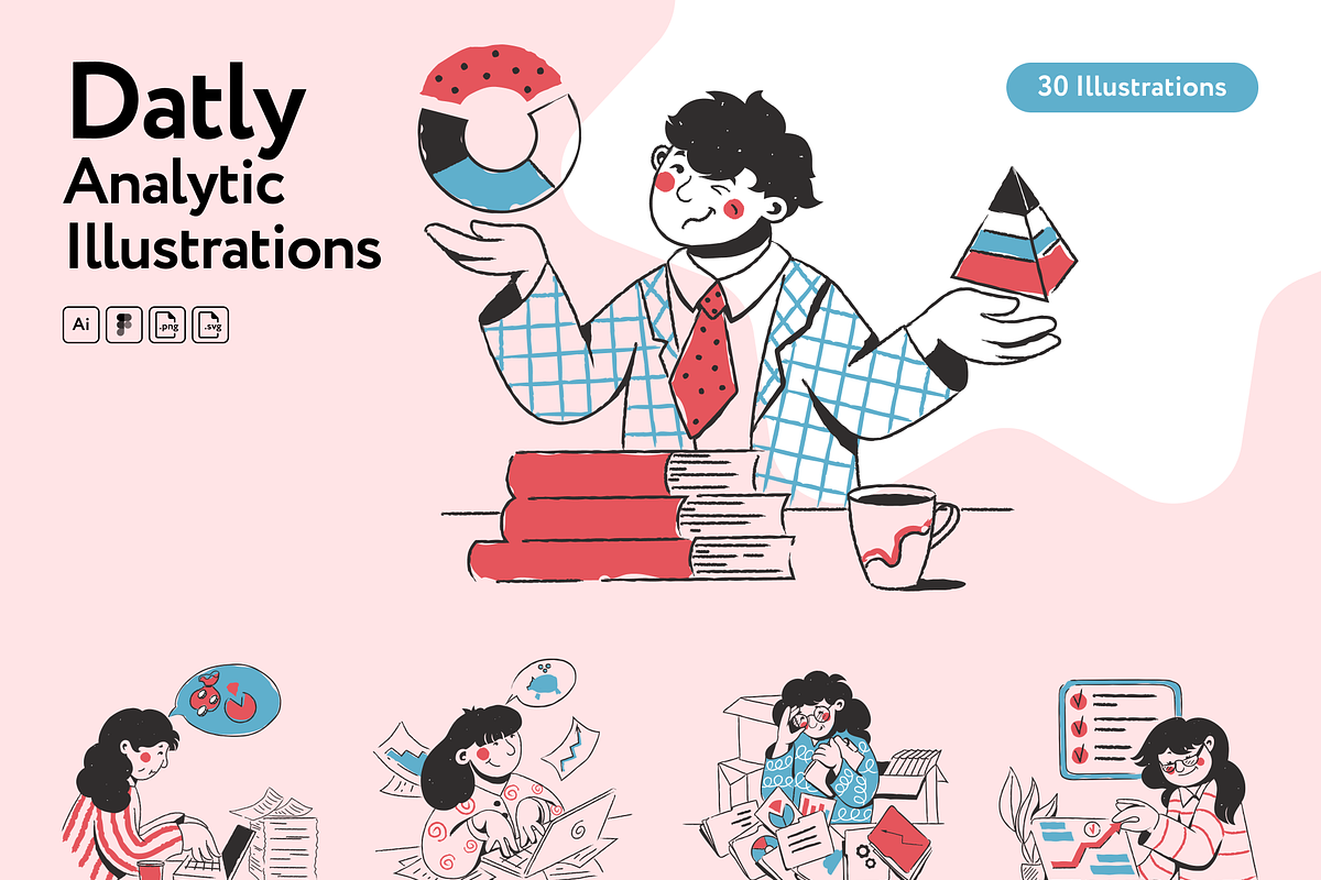 Datly Analytic Illustrations, a Finance Illustration by Welovegraphics (Photo 7 of 7)