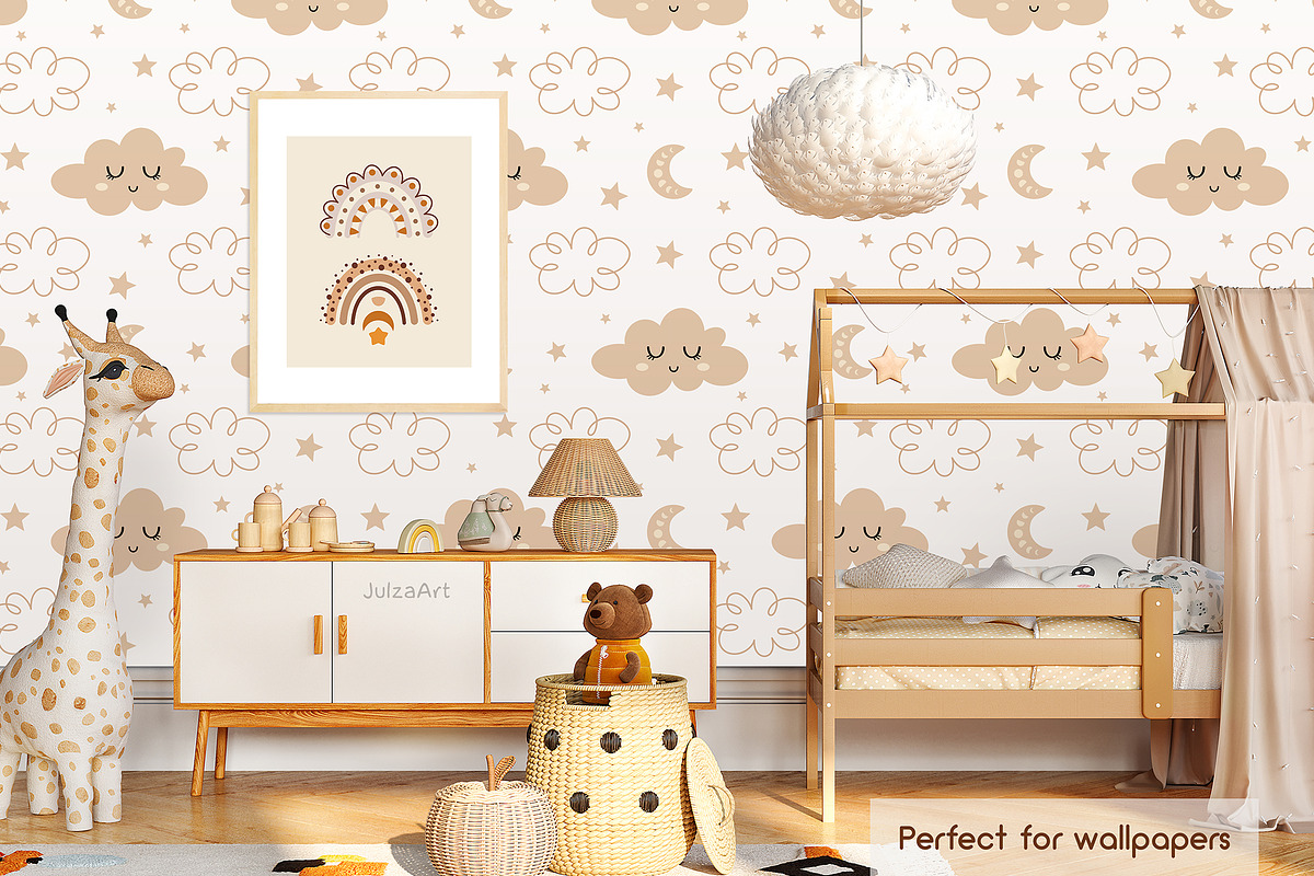 Boho dinosaur clipart & patterns, an Animal Illustration by JulzaArt (Photo 6 of 9)