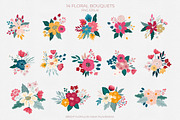 Bright Florals, Flowers & patterns, a Background Graphic by Cozy pattern shop (Thumbnail 7 of 11)