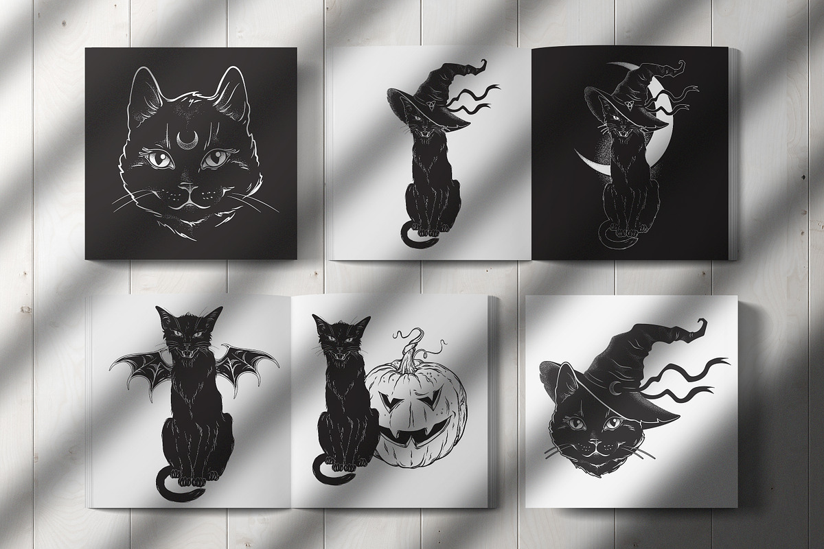 Black Magic Cats + Bonus, an Animal Illustration by Croisy (Photo 7 of 8)