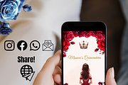 Quinceañera red Video Invite Canva, an Invitation Template by VM PARTYS  BY TAIRUMA (Thumbnail 8 of 9)