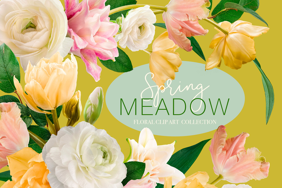 Meadow Floral Clipart Collection, an Object Graphic by Eclectic Anthology (Photo 9 of 12)
