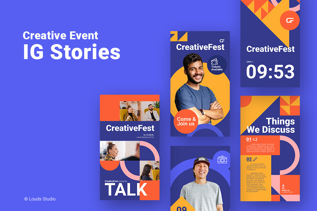 Creative Event Instagram Stories, a Social Media Template by Louds Studio (Photo 3 of 6)
