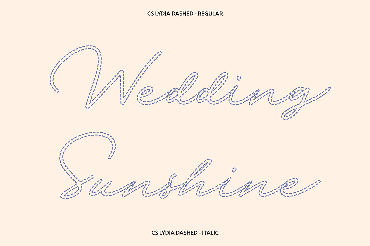 CS Lydia Dashed, a Script Font by Craft Supply Co. (Photo 3 of 8)