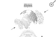 3D dotted world globes on white, a Decorative Illustration by VectorShop (Thumbnail 1 of 9)