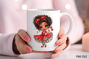 Whimsical Valentine Girls Clipart, an Illustration by Craft Nest (Thumbnail 6 of 6)