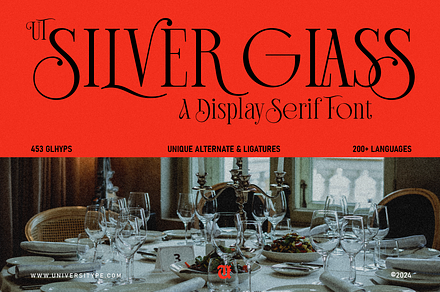 UT Silver Glass - A Display Serif