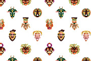 African tribal masks set, background, an Object Illustration by PaperTrident (Thumbnail 5 of 6)