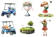 Cute Golf Clipart, an Illustration by Designworld (Thumbnail 2 of 6)