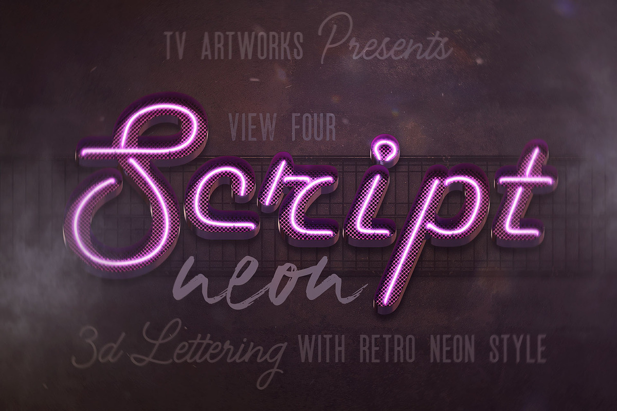 Script Neon 3D Lettering, a Graphic by TVartworks (Photo 5 of 25)
