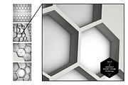 Set of 4 Abstract Honey Combs, a Graphic by helloSG (Thumbnail 2 of 2)