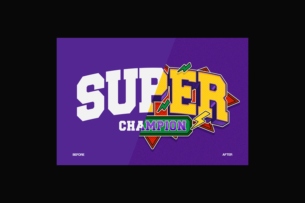 Superhero Comic Badge Text Effect, a Layer Style Add-On by Matsero (Photo 4 of 4)