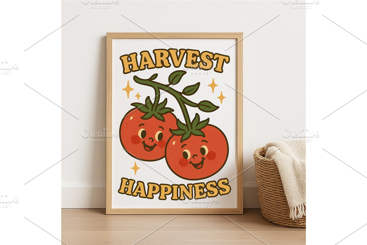 Harvest Happiness Wall Art Tomato, a Background Graphic by LaseredNinja (Photo 4 of 7)