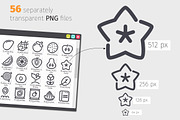 Fruit Line Icons Set, an Outline Icon by Voysla's Shop (Thumbnail 3 of 4)