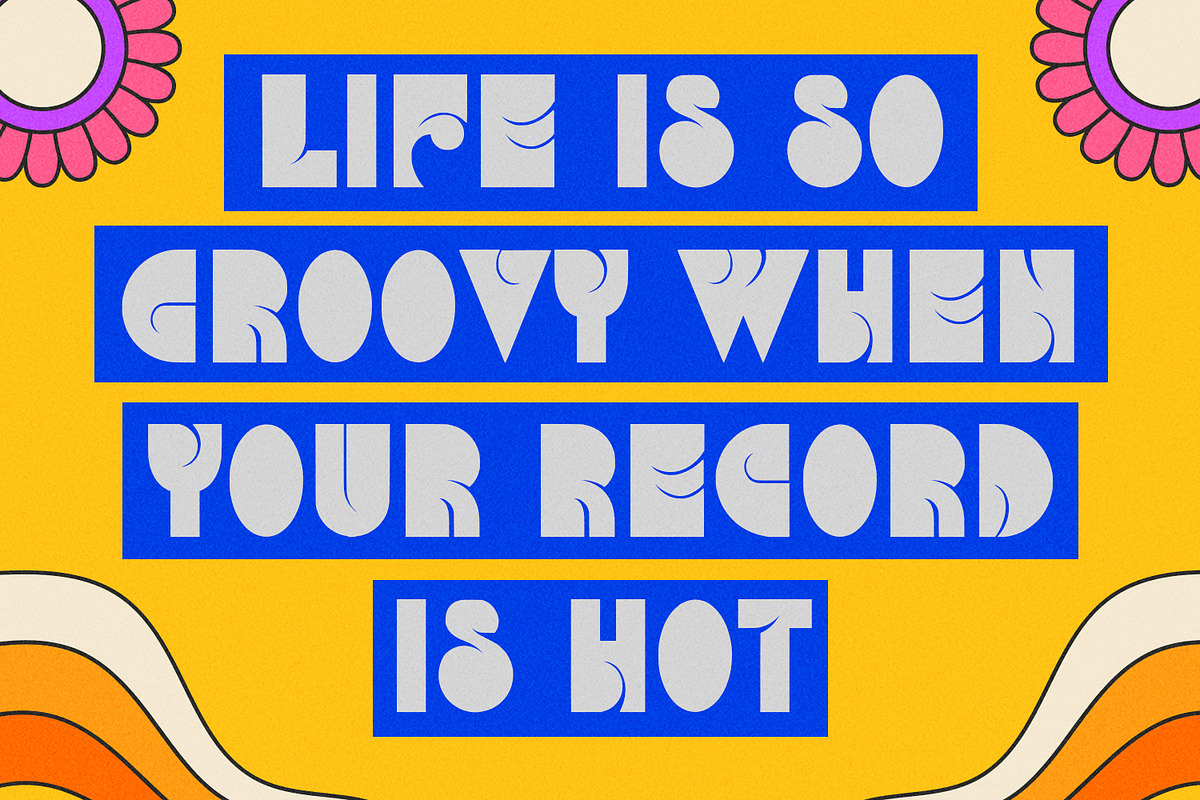 Gapumir Groovy Display Font, a Sans Serif Font by Maulana Creative (Photo 5 of 7)