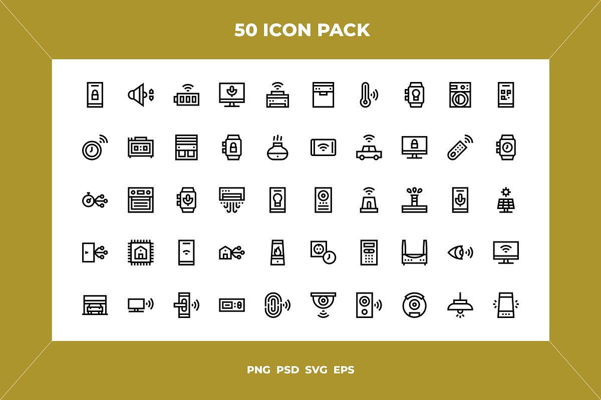 Domotics icons, an Outline Icon by Wencory (Photo 1 of 2)