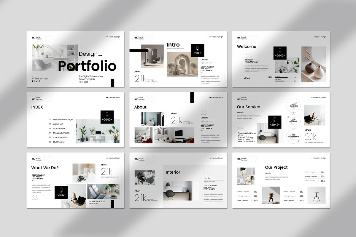 Design Portfolio Template, a Presentation Template by Creative-Work (Photo 5 of 9)
