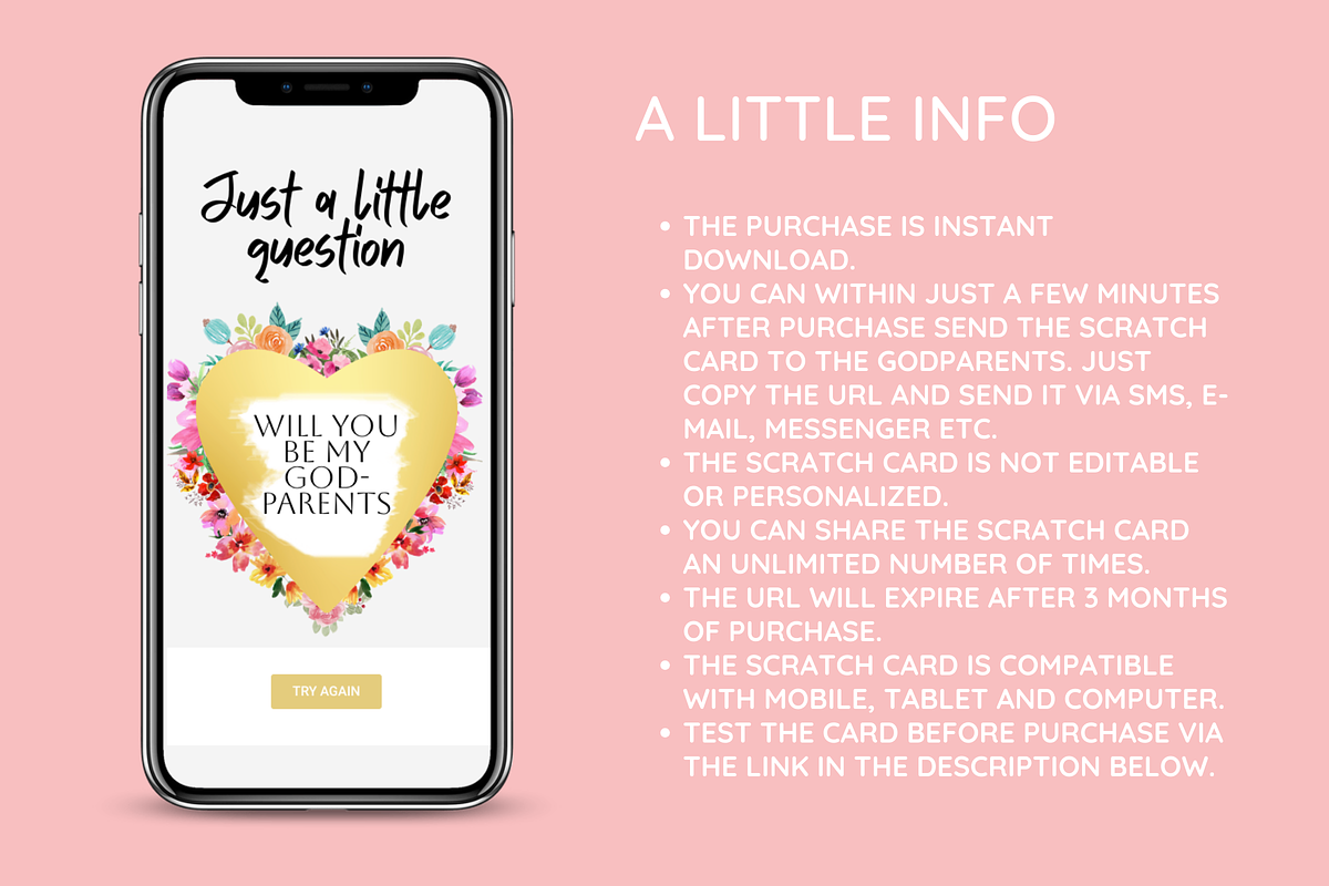 Godparents Proposal Scratch Card, an App Template by SunshineStudioBoutique (Photo 4 of 8)